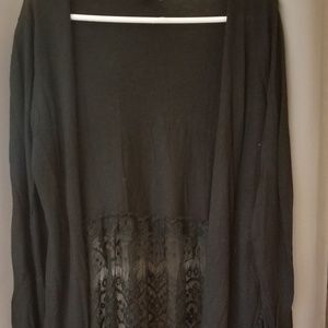 Lauren Conrad Black Lace Cardigan